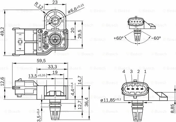 Sensor, boost pressure