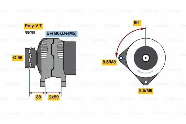 Alternator (0 986 080 950)