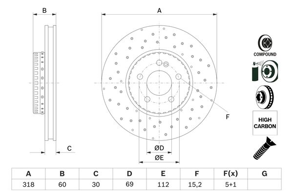 Brake Disc (0 986 479 H37)