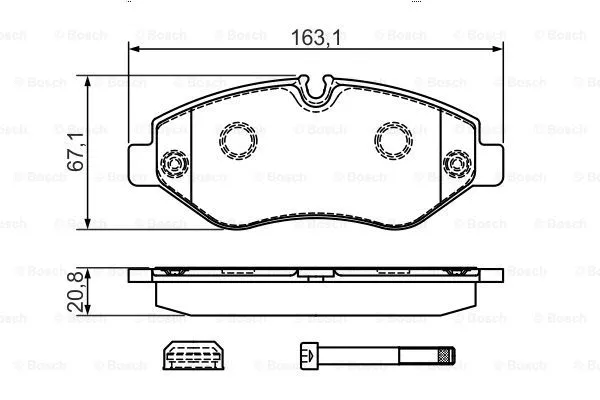 Brake Pad Set, disc brake (0 986 494 728)