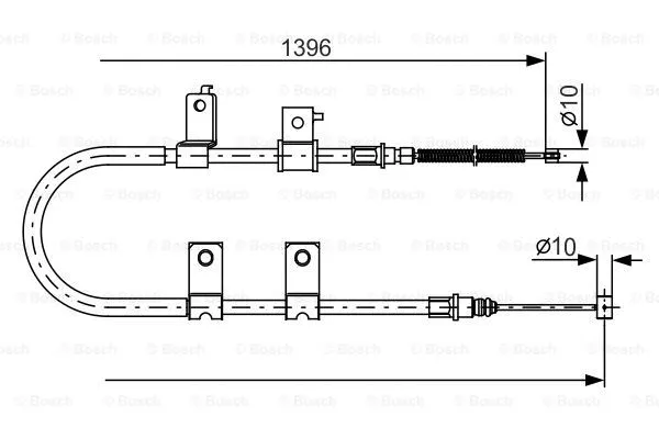 Cable Pull, parking brake (1 987 482 083)