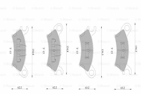 Brake Pad Set, disc brake (0 986 AB9 308)