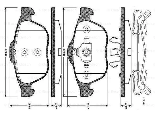 Brake Pad Set, disc brake (0 986 TB2 831)