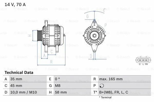 Alternator (0 986 083 780)