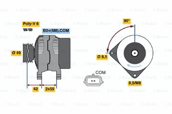 Alternator (0 986 048 060)