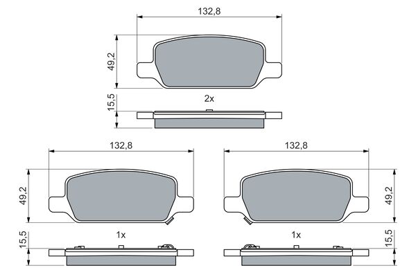 Brake Pad Set, disc brake (0 986 460 086)