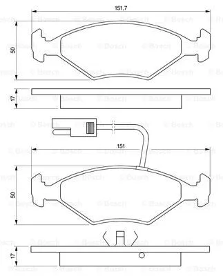 Brake Pad Set, disc brake (0 986 424 178)