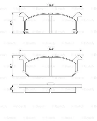 Brake Pad Set, disc brake (0 986 461 751)