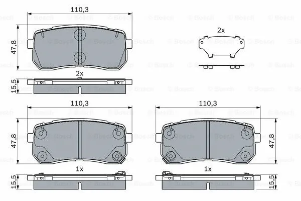 Brake Pad Set, disc brake (0 986 494 971)