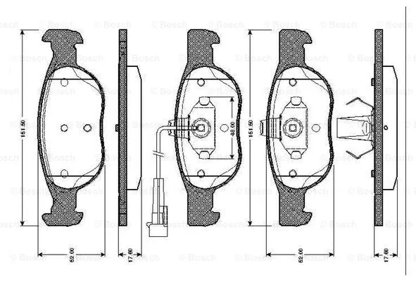 Brake Pad Set, disc brake (0 986 TB2 285)