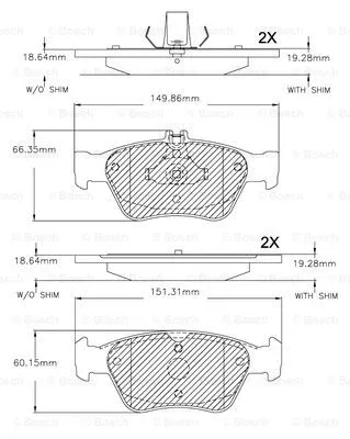 Brake Pad Set, disc brake (F 03B 150 271)