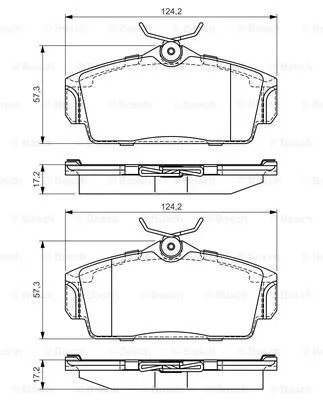 Brake Pad Set, disc brake (0 986 495 070)