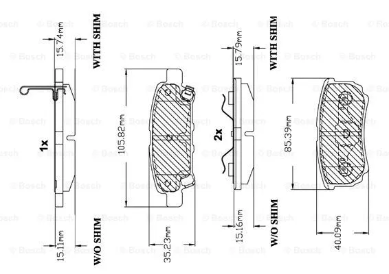 Brake Pad Set, disc brake (F 03B 150 139)