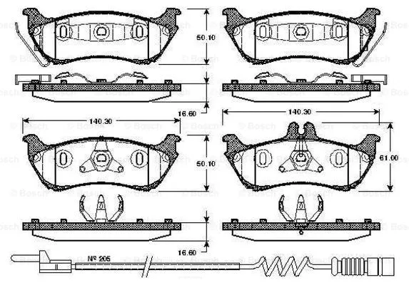 Brake Pad Set, disc brake (0 986 TB2 783)