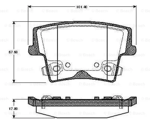 Brake Pad Set, disc brake (0 986 TB2 887)