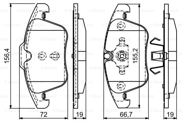 Brake Pad Set, disc brake (0 986 494 169)