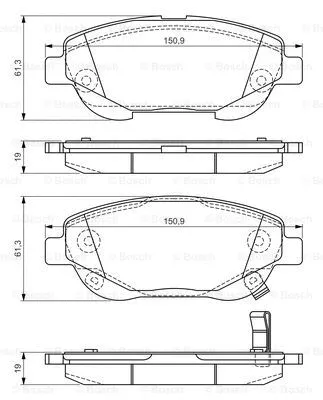 Brake Pad Set, disc brake (0 986 TB3 151)