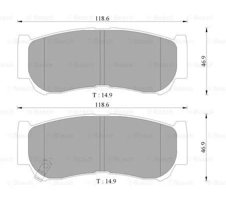Brake Pad Set, disc brake (0 986 AB3 074)