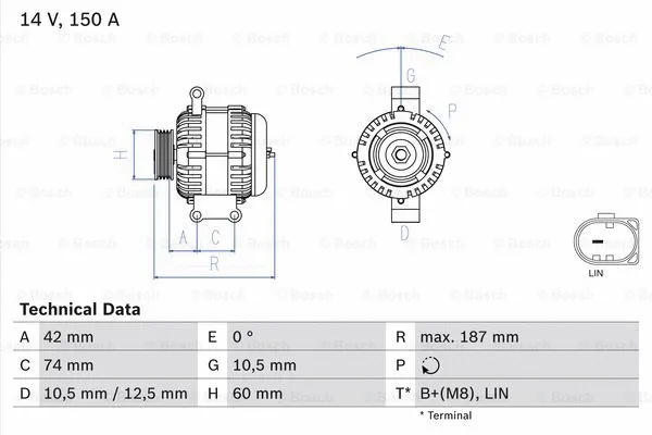 Alternator (0 986 082 330)