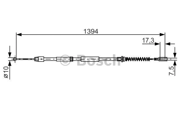 Cable Pull, parking brake (1 987 482 033)