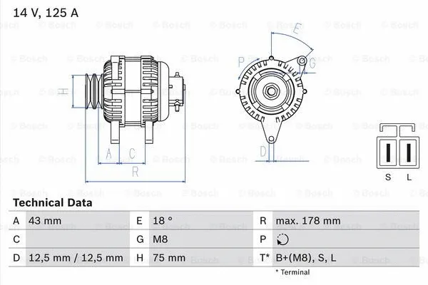 Alternator (0 986 045 611)