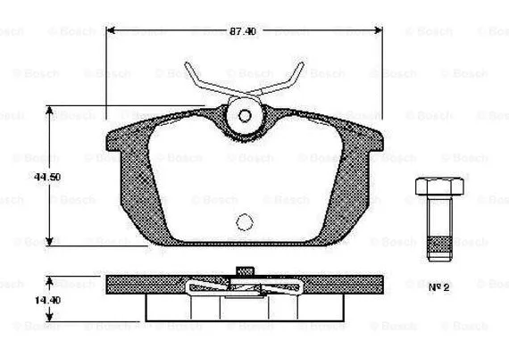 Brake Pad Set, disc brake (0 986 TB2 119)