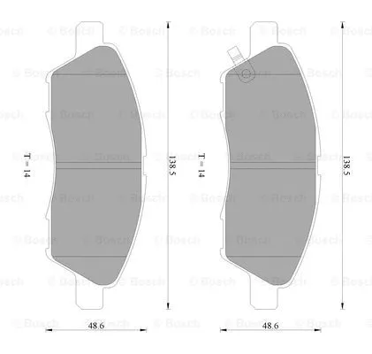 Brake Pad Set, disc brake (0 986 AB2 507)