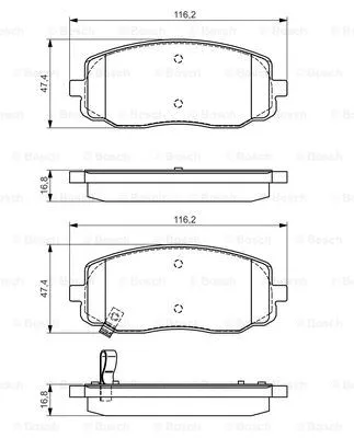 Brake Pad Set, disc brake (0 986 495 084)