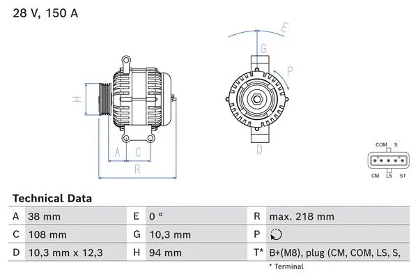 Alternator (0 986 084 280)