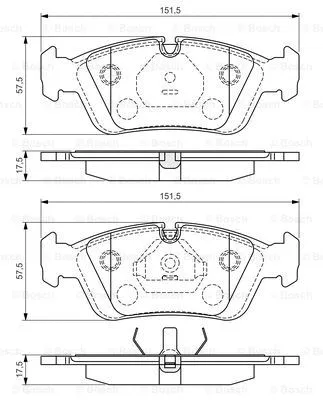 Brake Pad Set, disc brake (0 986 495 060)