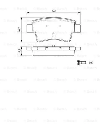 Brake Pad Set, disc brake (0 986 494 072)