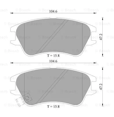 Brake Pad Set, disc brake (0 986 505 405)