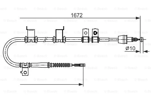 Cable Pull, parking brake (1 987 482 713)