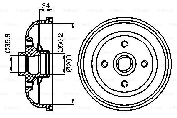 Brake Drum (0 986 477 056)