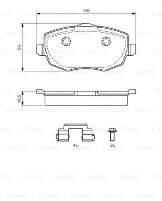 Brake Pad Set, disc brake (0 986 424 793)