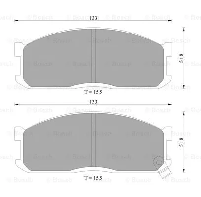 Brake Pad Set, disc brake (0 986 AB2 006)