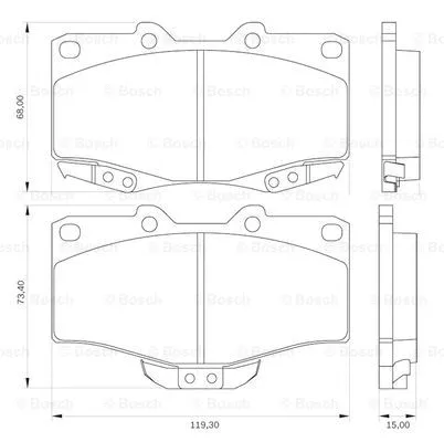 Brake Pad Set, disc brake (0 986 BB0 070)