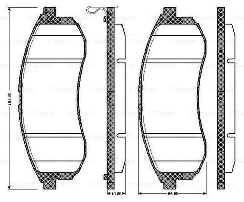 Brake Pad Set, disc brake (0 986 TB2 888)