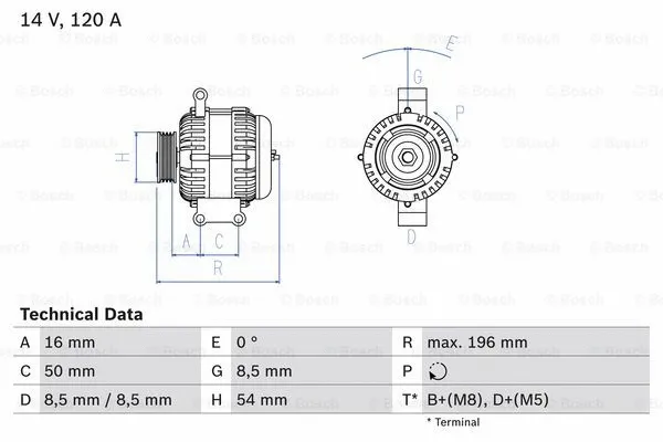 Alternator (0 986 083 180)