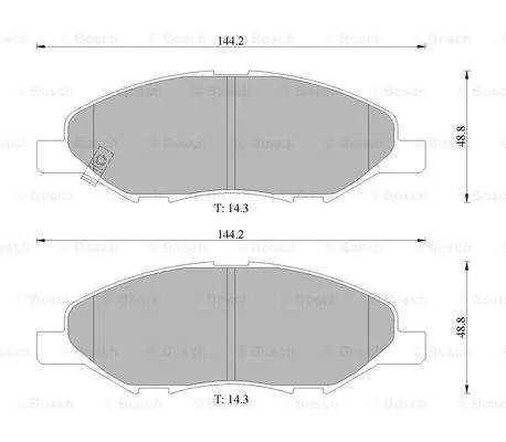Brake Pad Set, disc brake (0 986 AB1 418)