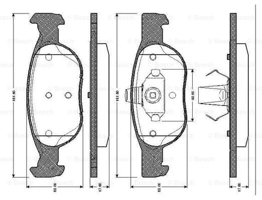 Brake Pad Set, disc brake (0 986 TB2 731)