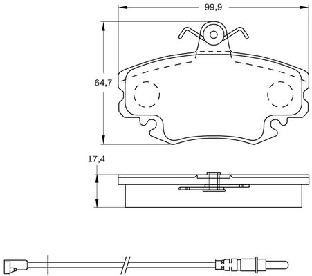 Brake Pad Set, disc brake (0 986 BB0 083)