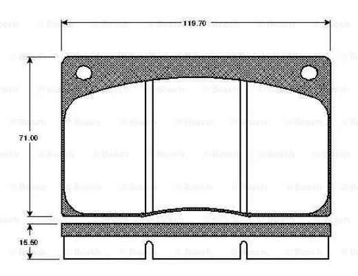 Brake Pad Set, disc brake (0 986 TB2 057)