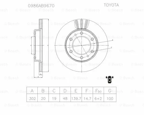 Brake Disc (0 986 AB9 670)