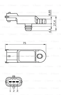 Sensor, boost pressure