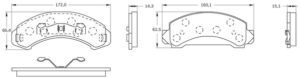 Brake Pad Set, disc brake (0 986 BB0 086)