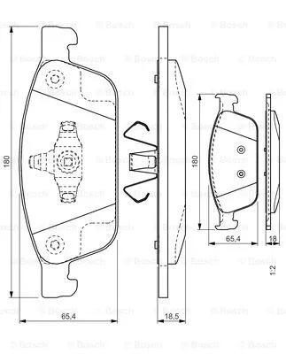 Brake Pad Set, disc brake (0 986 TB3 207)