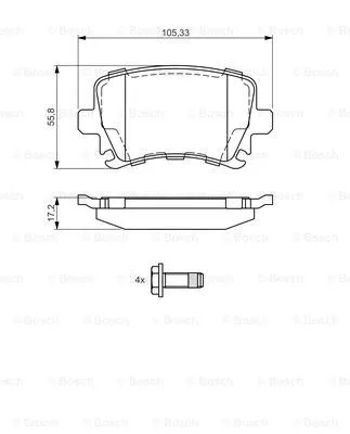 Brake Pad Set, disc brake (0 986 495 054)