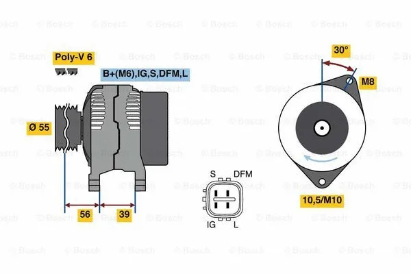 Alternator (0 986 080 460)
