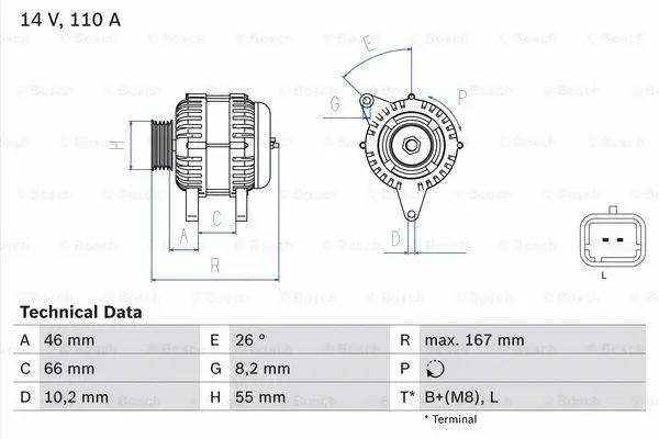 Alternator (0 986 042 181)